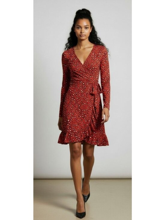 Sanctuary Dresses & Skirts - Sanctuary Emma Ruffled Wrap Dress, Red, Size M